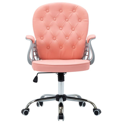 Sedia da Ufficio Girevole Rosa in Similpelle - homemem39