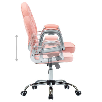 Sedia da Ufficio Girevole Rosa in Similpelle - homemem39