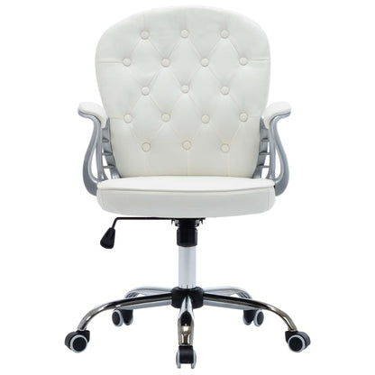 Sedia da Ufficio Girevole Bianca in Similpelle - homemem39