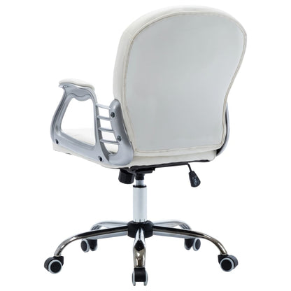 Sedia da Ufficio Girevole Bianca in Similpelle - homemem39