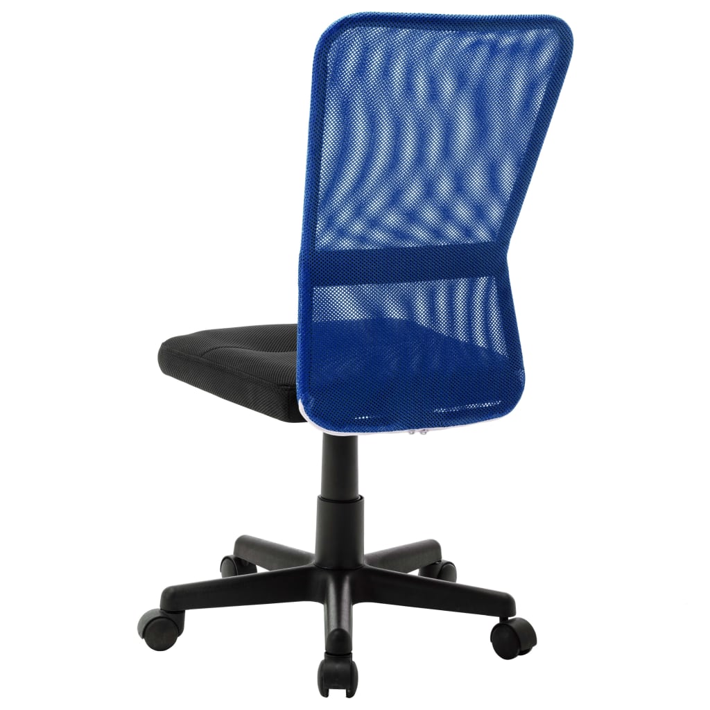 Sedia da Ufficio Nero e Blu 44x52x100 cm in Tessuto a Rete - homemem39