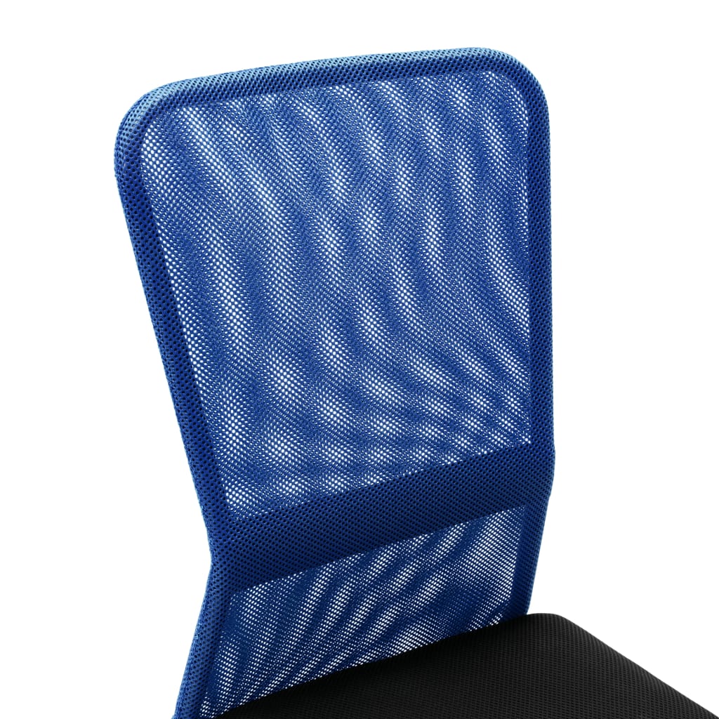 Sedia da Ufficio Nero e Blu 44x52x100 cm in Tessuto a Rete - homemem39