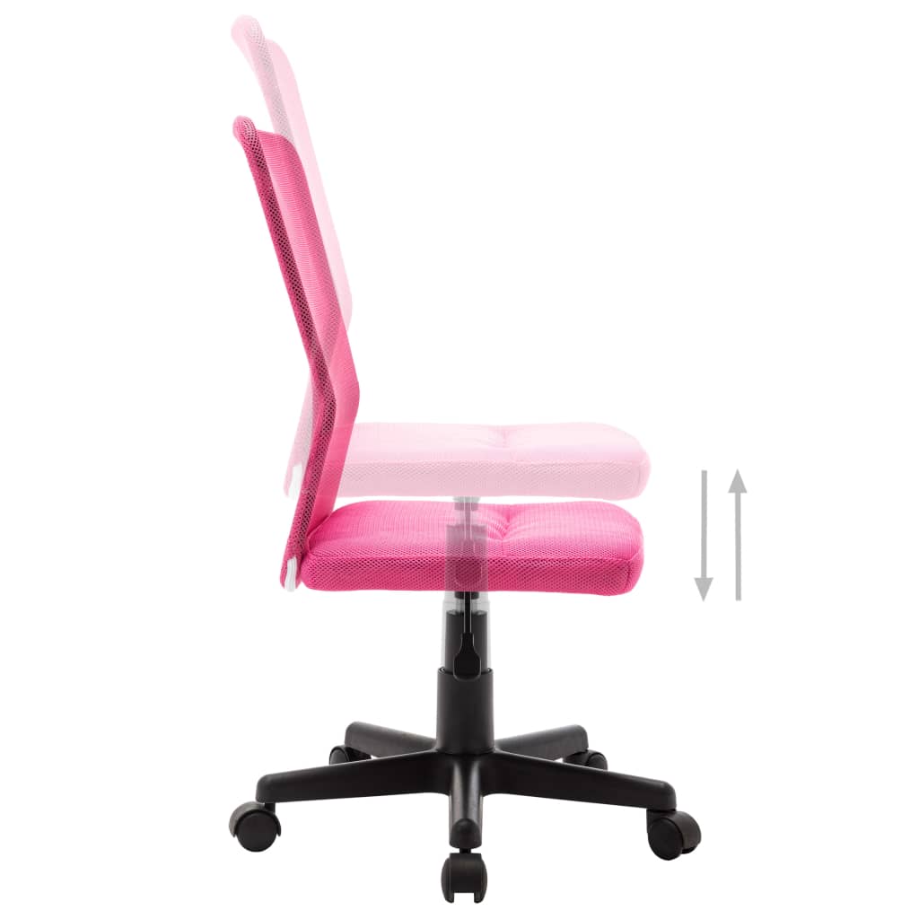 Sedia da Ufficio Rosa 44x52x100 cm in Tessuto a Rete - homemem39