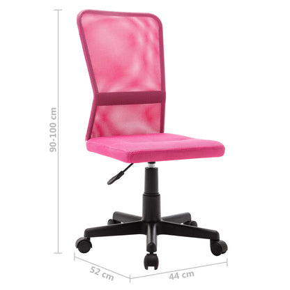Sedia da Ufficio Rosa 44x52x100 cm in Tessuto a Rete - homemem39