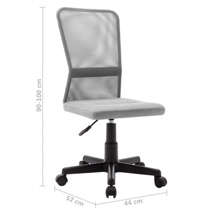 Sedia da Ufficio Grigia 44x52x100 cm in Tessuto a Rete - homemem39
