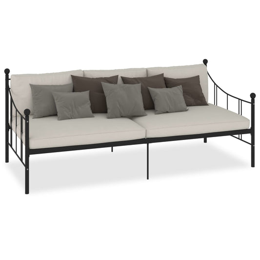 Telaio Divano Letto Nero in Metallo 90x200 cm | homemem39