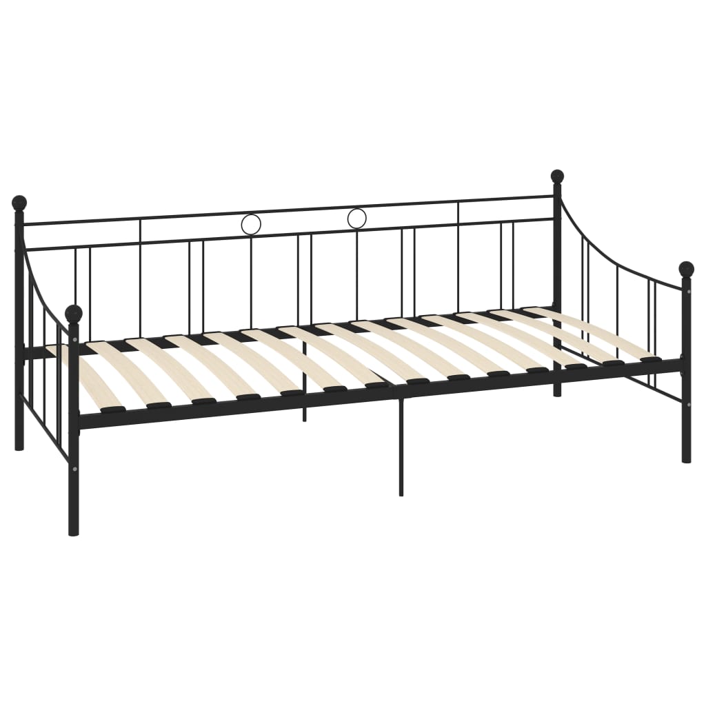 Telaio Divano Letto Nero in Metallo 90x200 cm | homemem39