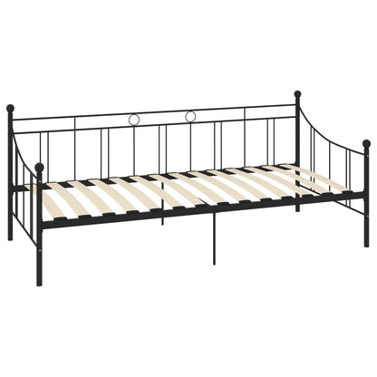 Telaio Divano Letto Nero in Metallo 90x200 cm | homemem39