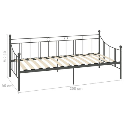 Telaio Divano Letto Grigio in Metallo 90x200 cm | homemem39