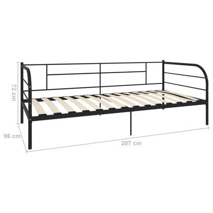Telaio Divano Letto Nero in Metallo 90x200 cm | homemem39