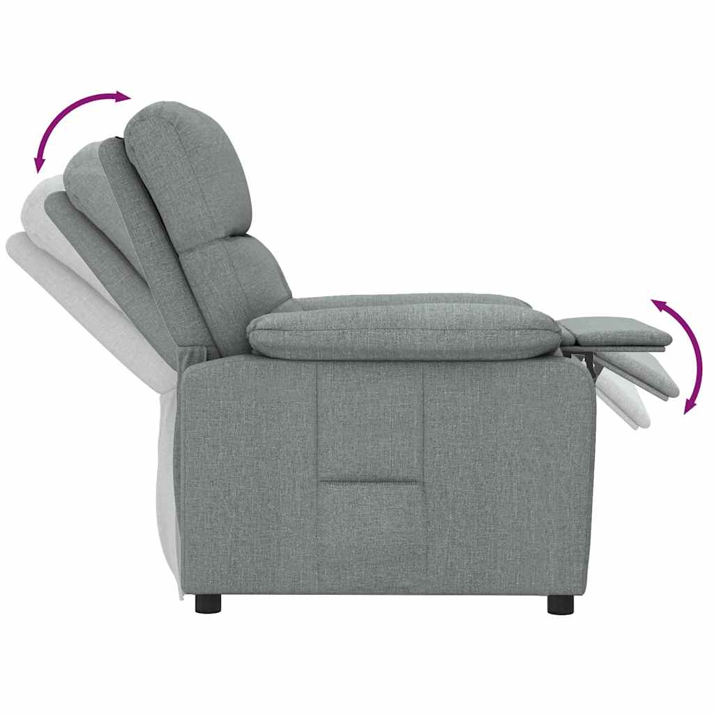 Poltrona Reclinabile in Tessuto Grigio Scuro | homemem39