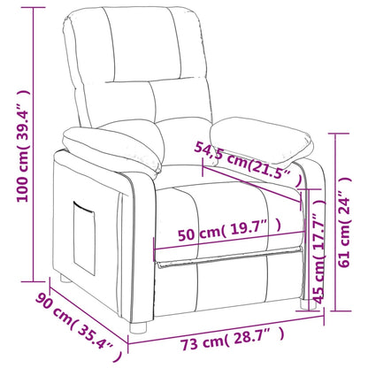 Poltrona Reclinabile in Tessuto Nero - homemem39