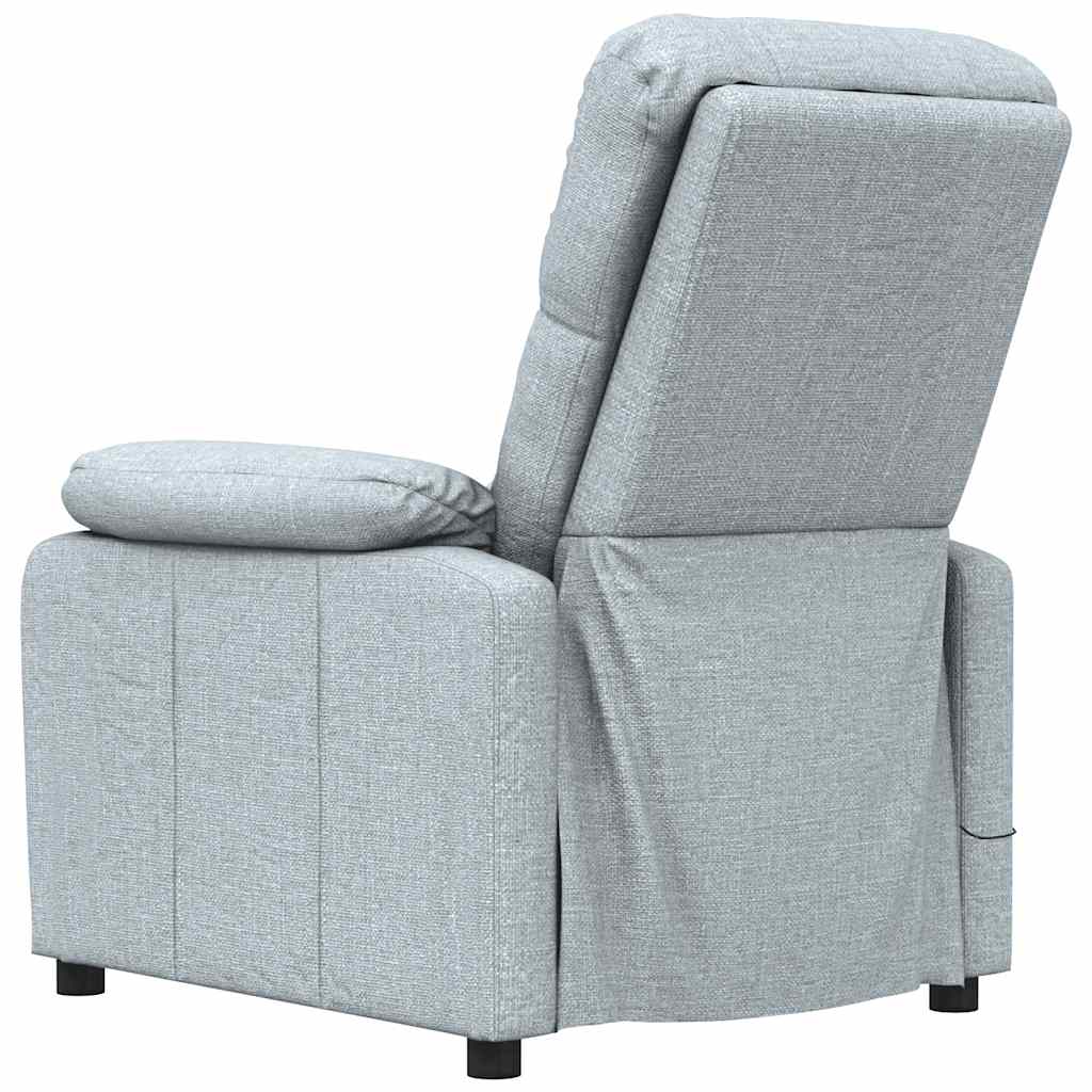 Poltrona Massaggiante in Tessuto Grigio Chiaro | homemem39