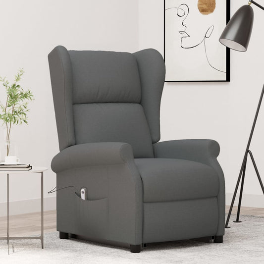 Poltrona Alzapersona in Tessuto Grigio Scuro - homemem39