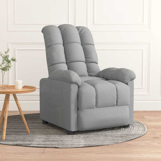 Poltrona Reclinabile in Tessuto Grigio Chiaro | homemem39