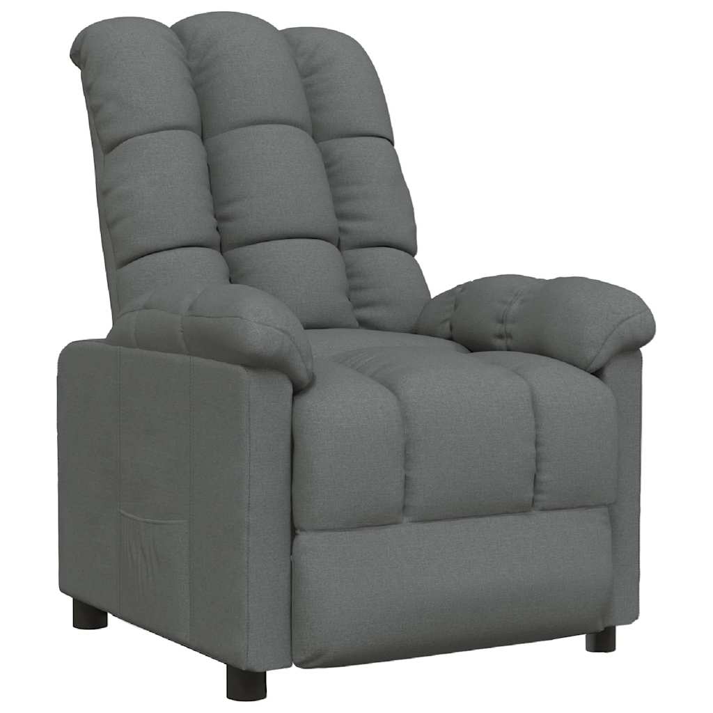 Poltrona Reclinabile in Tessuto Grigio Scuro | homemem39