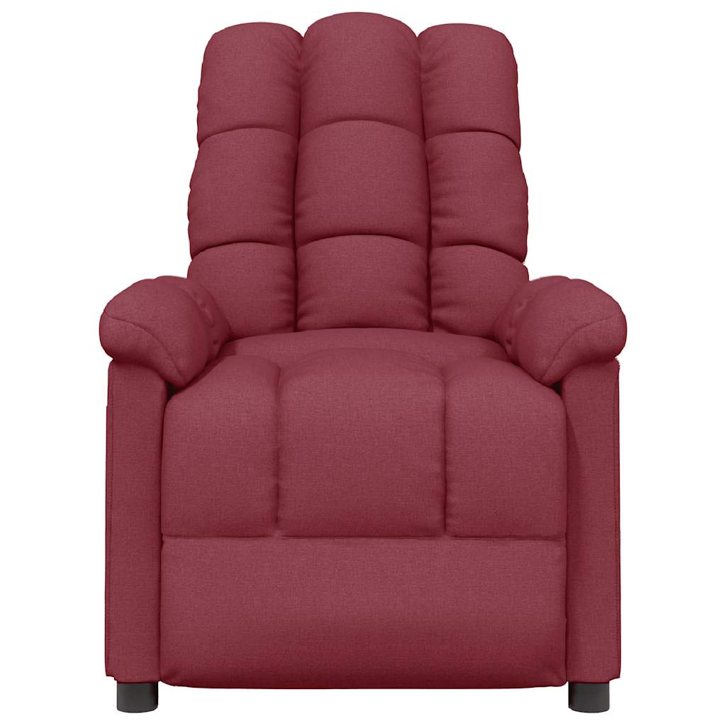 Poltrona Reclinabile in Tessuto Rosso Vino | homemem39