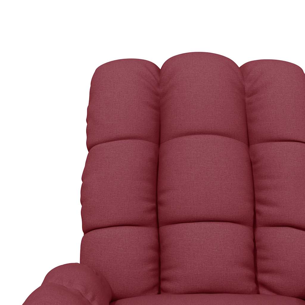 Poltrona Reclinabile in Tessuto Rosso Vino | homemem39