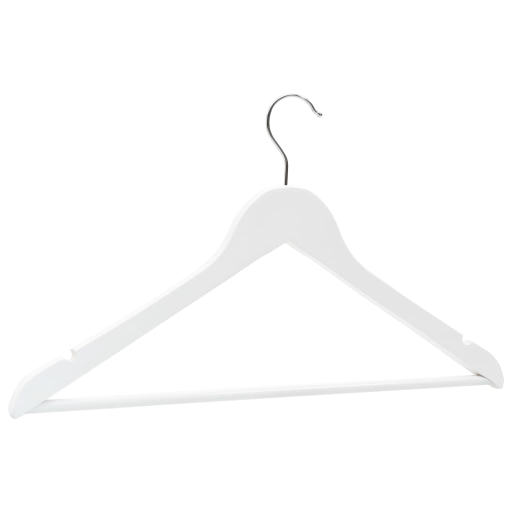Set Appendiabiti 20 pz Antiscivolo Bianchi in Legno Massello | homemem39
