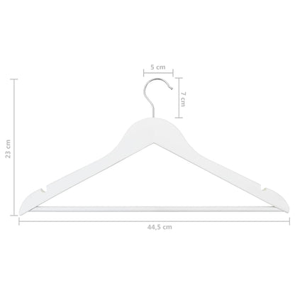 Set Appendiabiti 100 pz Antiscivolo Bianchi in Legno Massello | homemem39