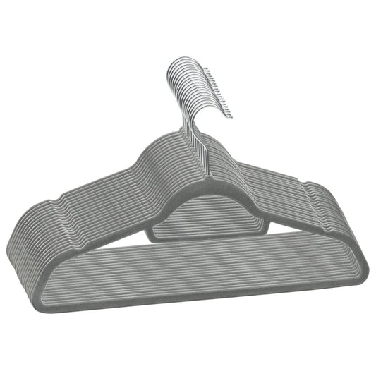Set Appendiabiti 20 pz Antiscivolo Grigio in Velluto - homemem39