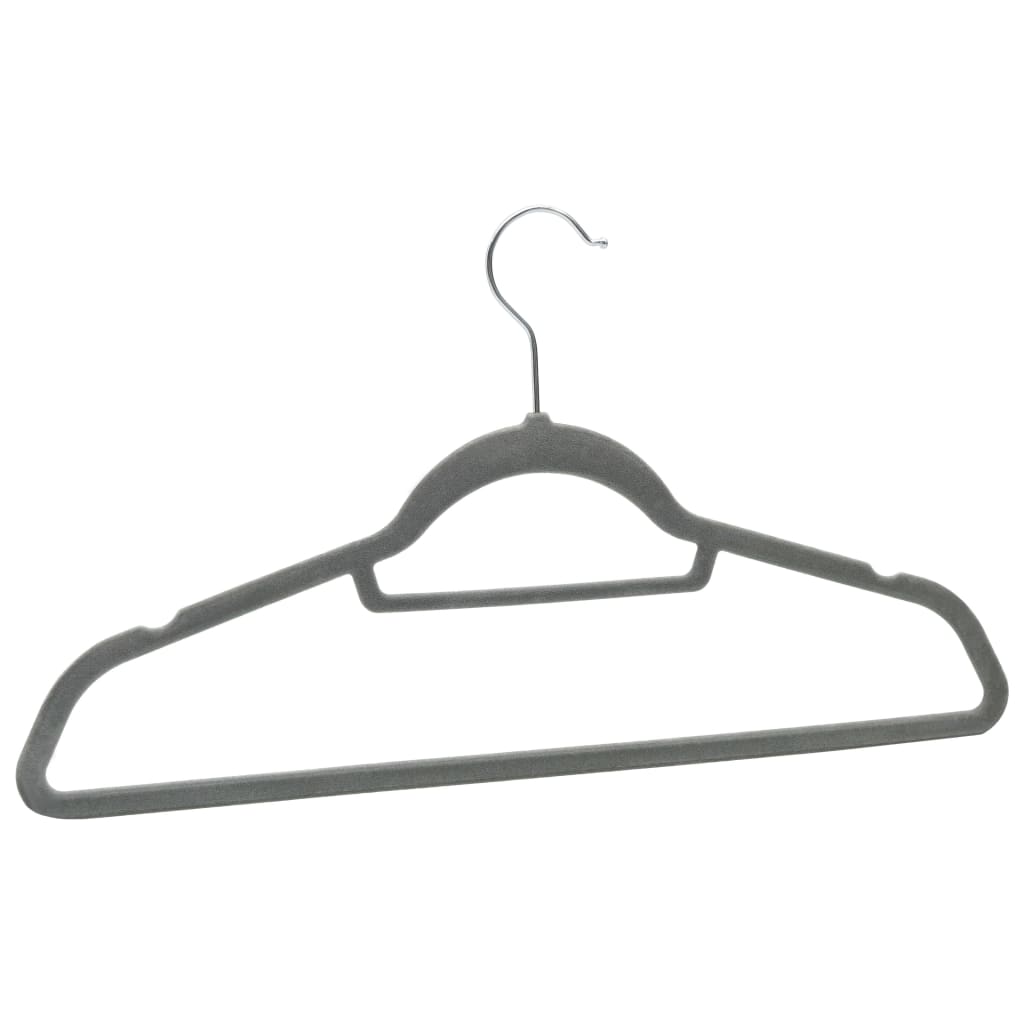Set Appendiabiti 20 pz Antiscivolo Grigio in Velluto | homemem39