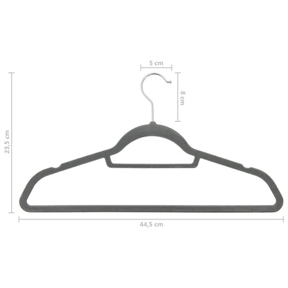 Set Appendiabiti 20 pz Antiscivolo Grigio in Velluto - homemem39
