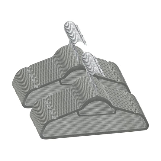 Set Appendiabiti 50 pz Antiscivolo Grigio in Velluto | homemem39