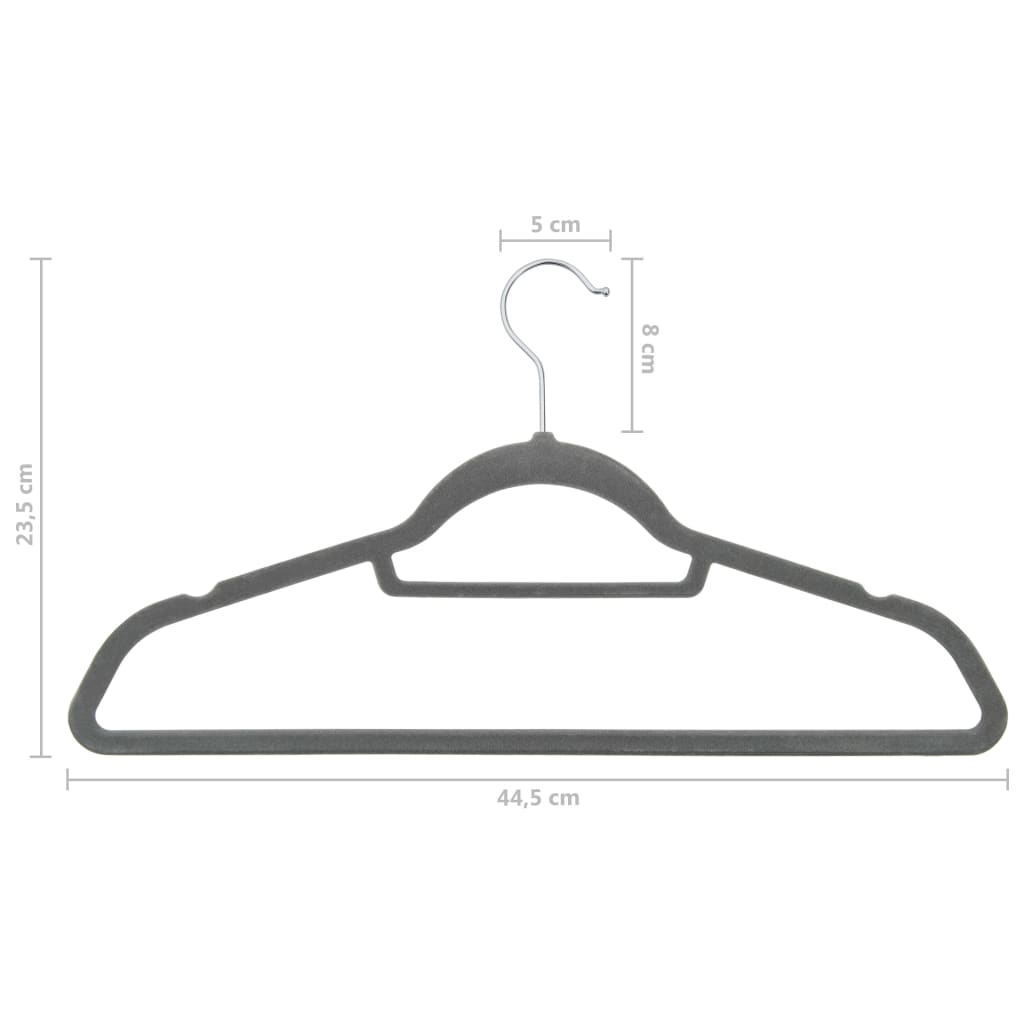 Set Appendiabiti 50 pz Antiscivolo Grigio in Velluto | homemem39