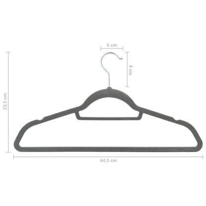 Set Appendiabiti 50 pz Antiscivolo Grigio in Velluto | homemem39