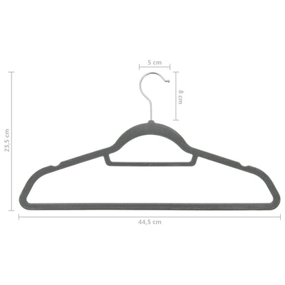 Set Appendiabiti 100 pz Antiscivolo Grigio in Velluto - homemem39