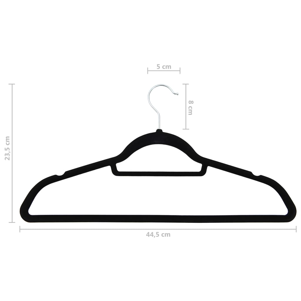 Set Appendiabiti 20 pz Antiscivolo Nero in Velluto | homemem39