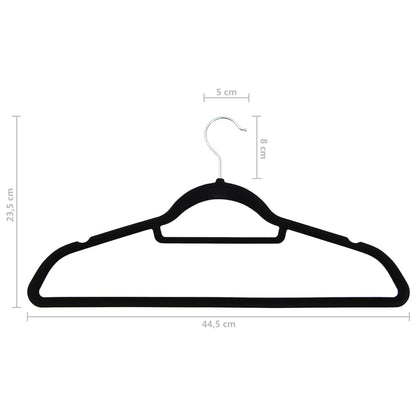 Set Appendiabiti 20 pz Antiscivolo Nero in Velluto - homemem39