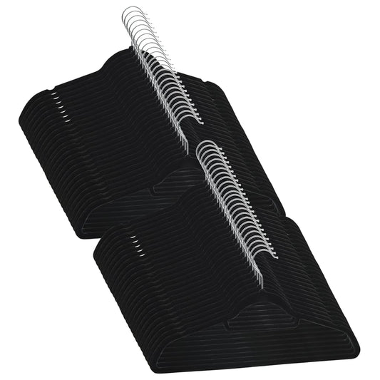Set Appendiabiti 50 pz Antiscivolo Nero in Velluto - homemem39
