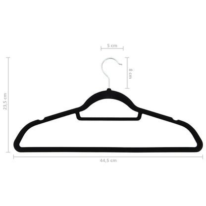 Set Appendiabiti 50 pz Antiscivolo Nero in Velluto - homemem39