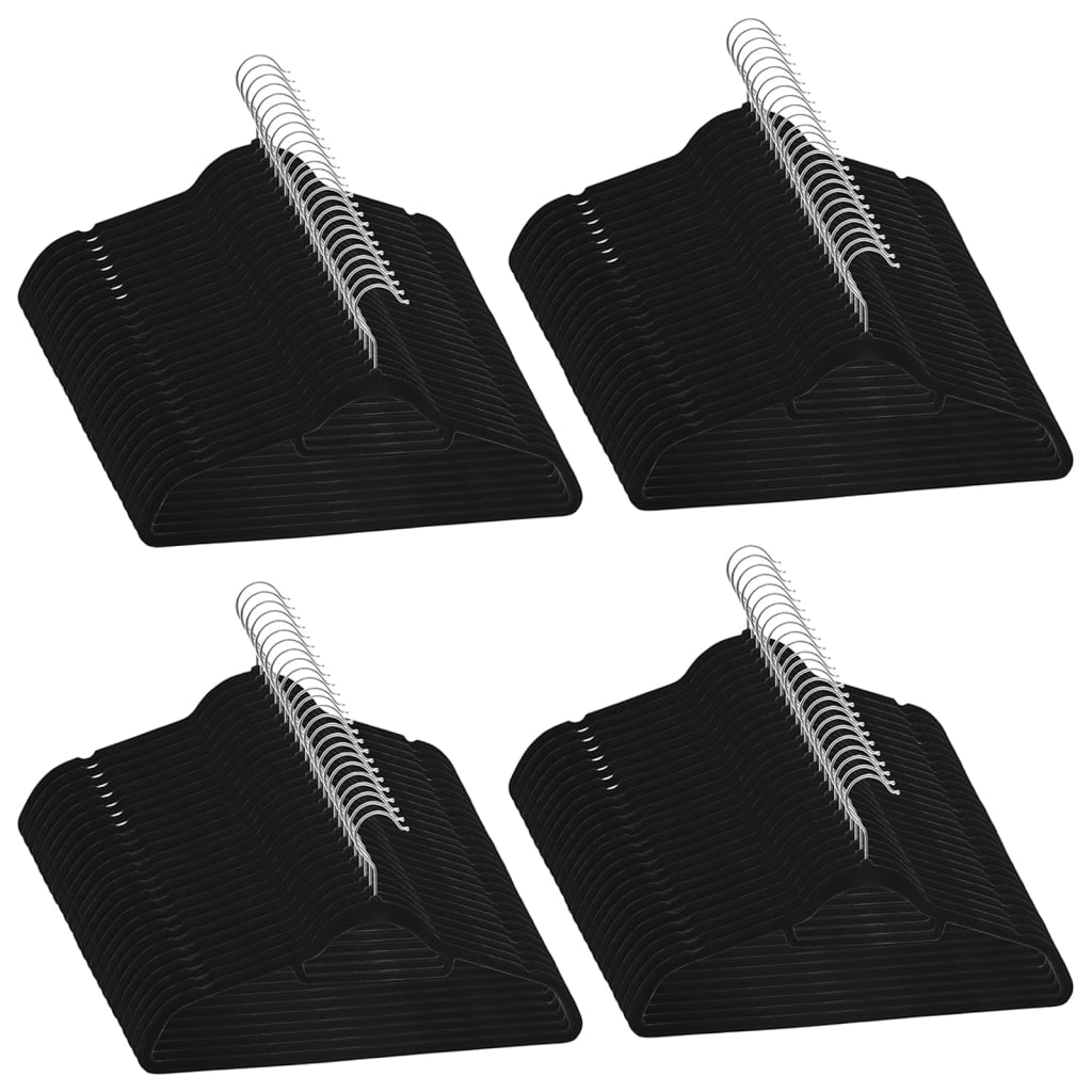 Set Appendiabiti 100 pz Antiscivolo Nero in Velluto | homemem39