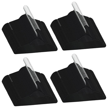 Set Appendiabiti 100 pz Antiscivolo Nero in Velluto | homemem39