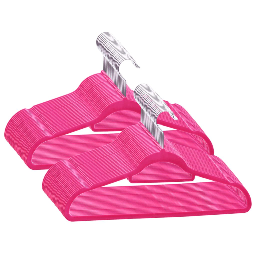 Set Appendiabiti 50 pz Antiscivolo Rosa in Velluto | homemem39