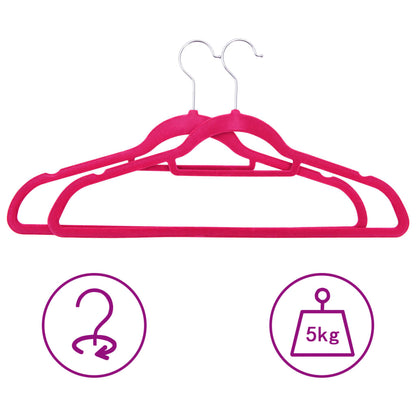 Set Appendiabiti 50 pz Antiscivolo Rosa in Velluto | homemem39