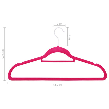 Set Appendiabiti 100 pz Antiscivolo Rosa in Velluto - homemem39