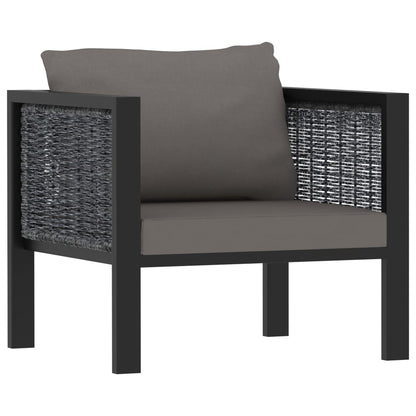 Set Divani da Giardino 8 pz con Cuscini in Polyrattan Antracite | homemem39