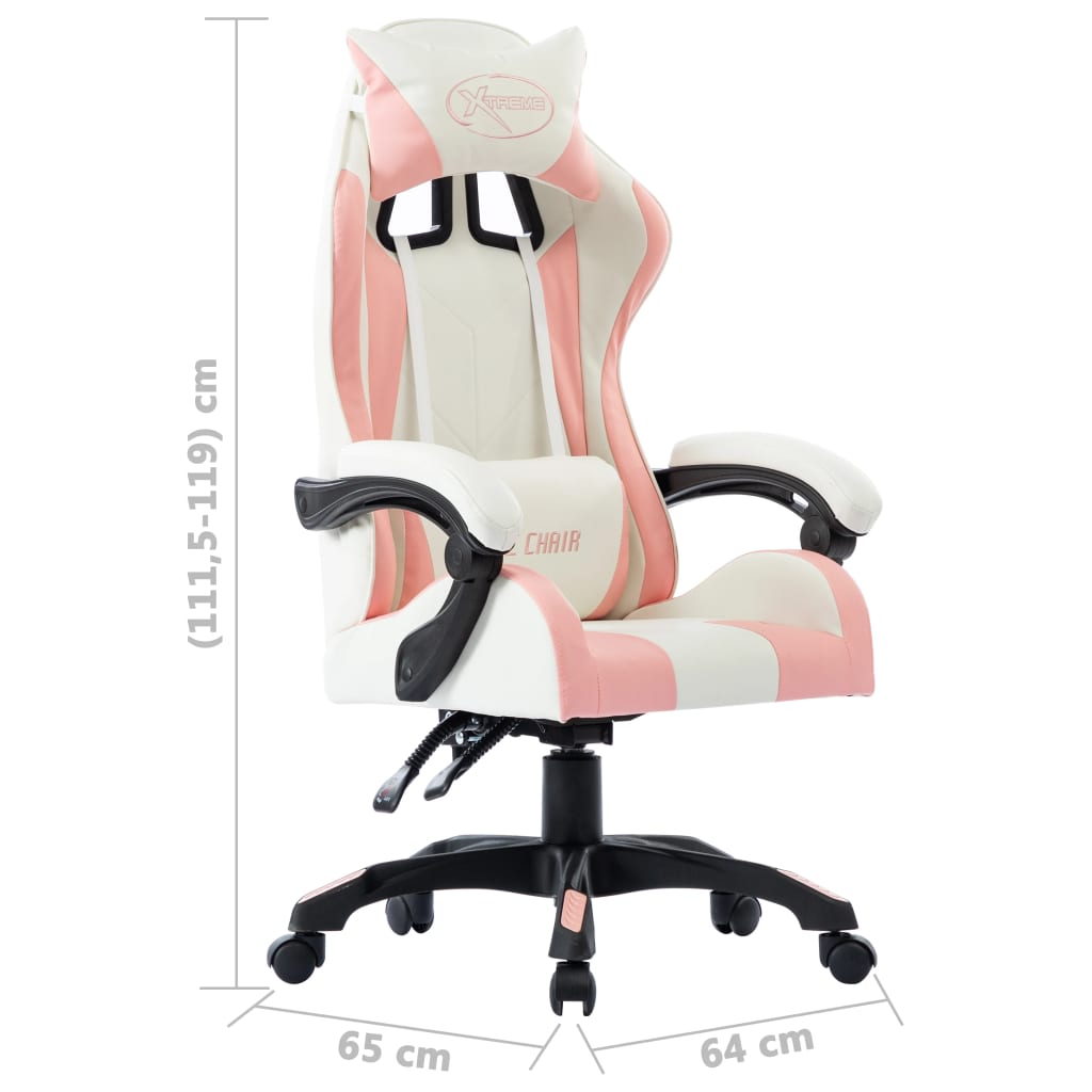 Sedia da Gaming Rosa in Similpelle | homemem39