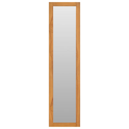 Specchio da Parete con Mensole 30x30x120 cm in Massello di Teak - homemem39