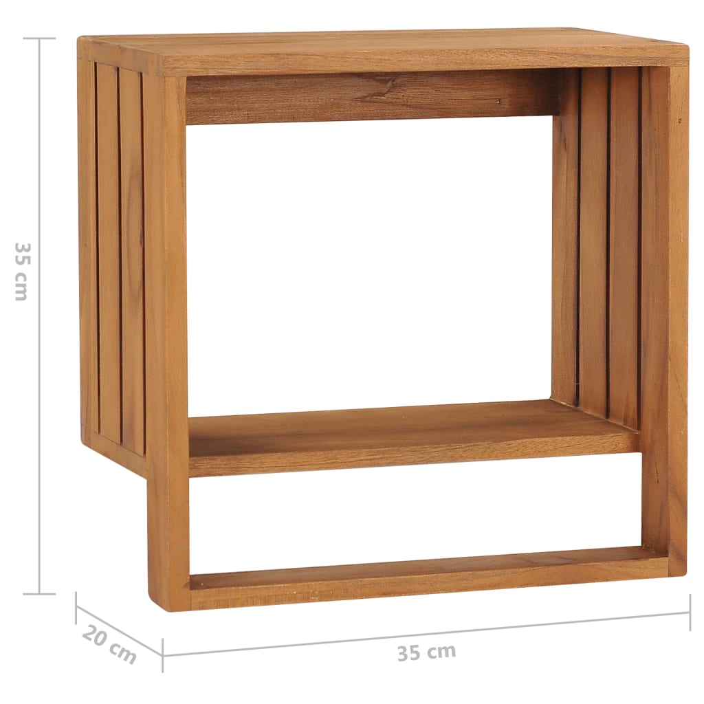 Porta Asciugamani a Parete 35x20x35 cm in Massello di Teak - homemem39