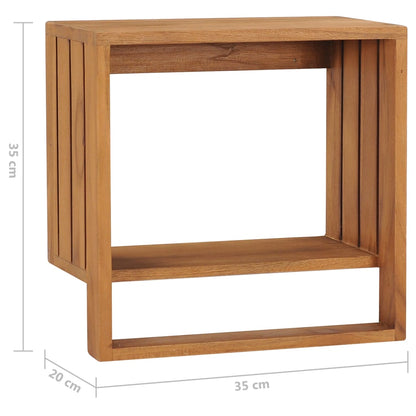 Porta Asciugamani a Parete 35x20x35 cm in Massello di Teak - homemem39