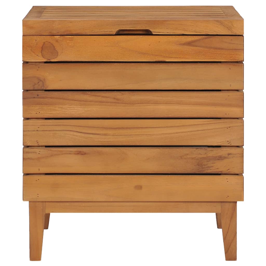 Cesto Portabiancheria 40x30x45 cm in Massello di Teak | homemem39