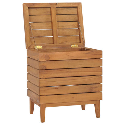 Cesto Portabiancheria 40x30x45 cm in Massello di Teak | homemem39
