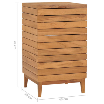Cesto Portabiancheria 40x40x70 cm in Massello di Teak | homemem39