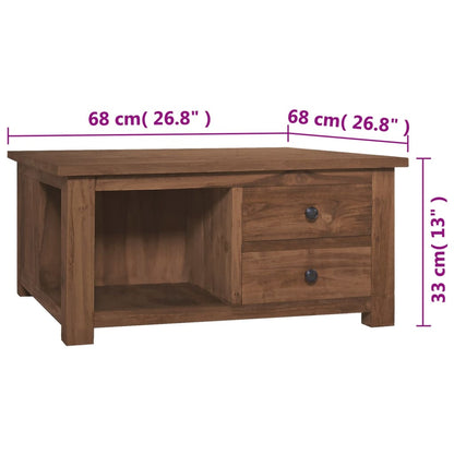 Tavolino da Salotto 68x68x33 cm in Legno Massello di Teak | homemem39