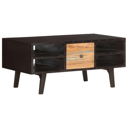 Tavolino da Salotto 100x50x45 cm in Legno Massello di Recupero | homemem39